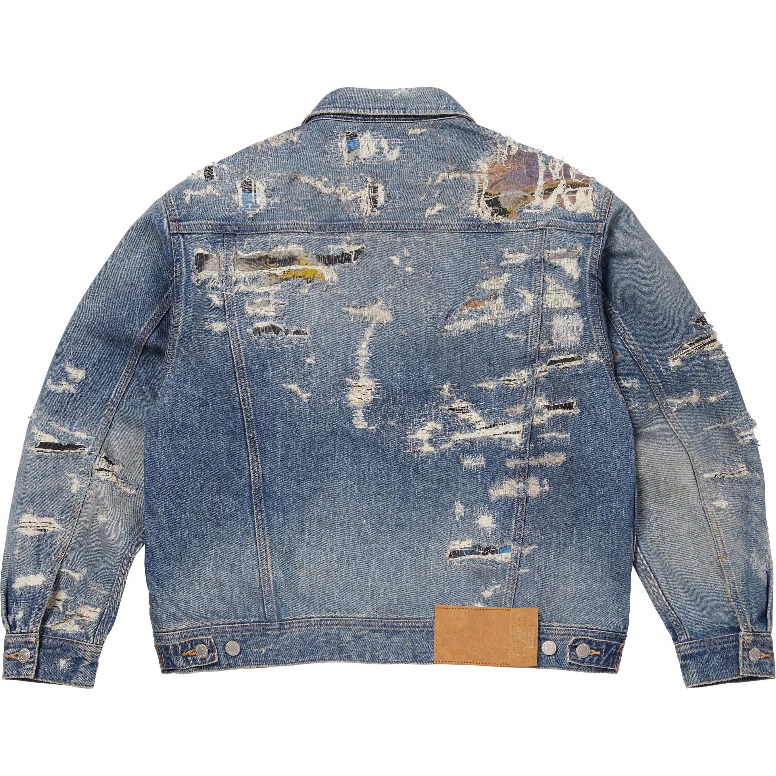 Supreme®/MM6 Maison Margiela Distressed Selvedge Denim Trucker Jacket view 8